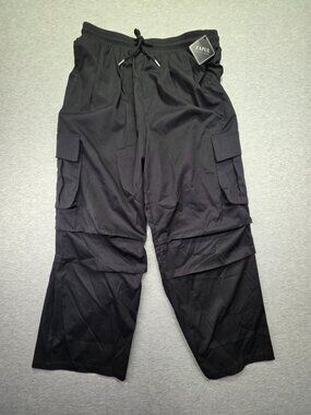 Zaful baggy cargo pants black size large